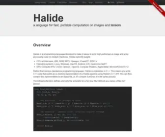 Halide-Lang.org(Halide) Screenshot
