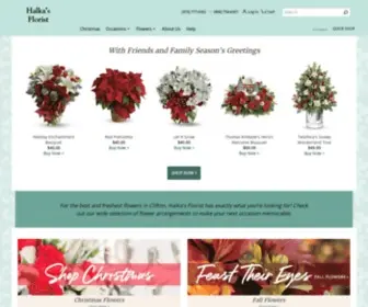 Halkasflorist.com(Clifton Florist) Screenshot