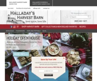 Halladays.com(Halladay's Harvest Barn) Screenshot