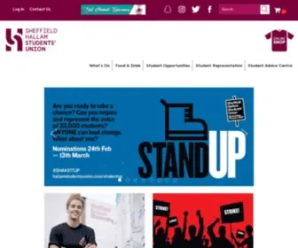 Hallamstudentsunion.com(Sheffield Hallam Students' Union) Screenshot