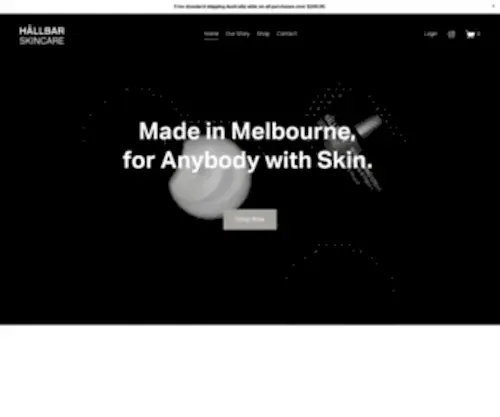 Hallbarskincare.com.au(Hållbar) Screenshot