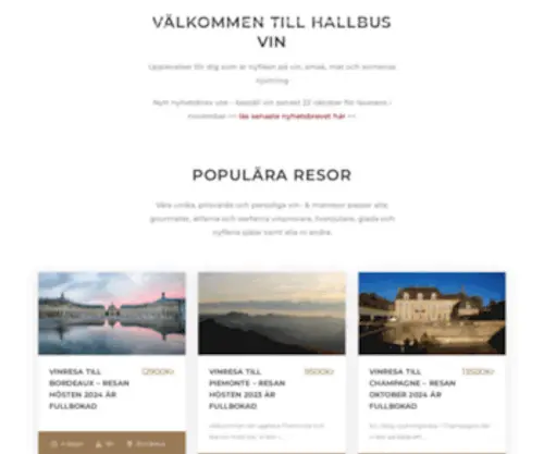 Hallbusvin.se(Hallbus Vin) Screenshot