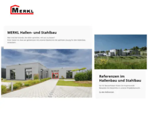 Hallenbau-Merkl.de(Bürogebäude) Screenshot