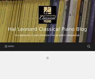 Halleonardclassicalpiano.blog(An exploration of piano literature from an editor's perspective) Screenshot