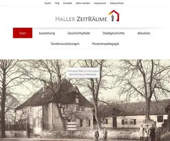 Haller-Zeitraeume.de(In Halle Westf. entsteht ein einmaliges virtuelles Stadtmuseum) Screenshot