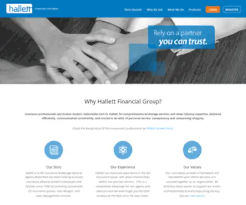 Hallettfinancial.com(Hallett financial group) Screenshot