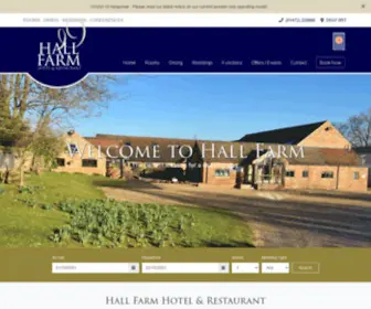 Hallfarmhotelandrestaurant.co.uk(Just 5 milesHall Farm) Screenshot