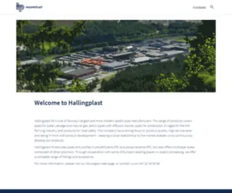 Hallingplast.com(Frontpage) Screenshot