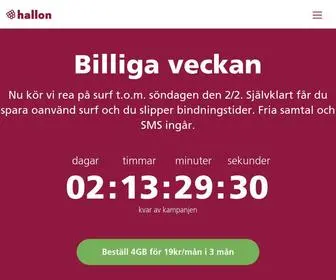Hallon.se(Mobilabonnemang, mobiltelefoner och bredband) Screenshot