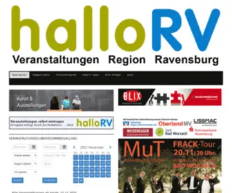 Hallorv.de(Veranstaltungskalender Region Ravensburg) Screenshot