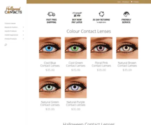 Halloweencontacts.com.au(Hollywood Contacts Australia) Screenshot