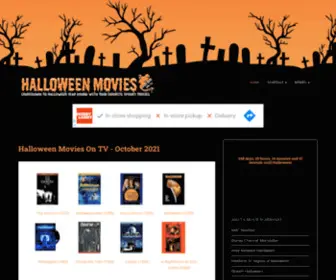 Halloweenmoviesontv.com(2020 Halloween Movie TV Schedule) Screenshot