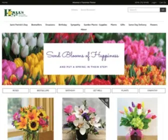 Hallsflowershop.com(Hall's Flower Shop & Garden Center) Screenshot