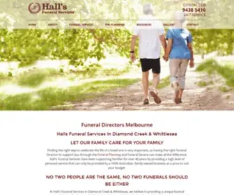 Hallsfunerals.com.au(Funeral Directors Melbourne) Screenshot