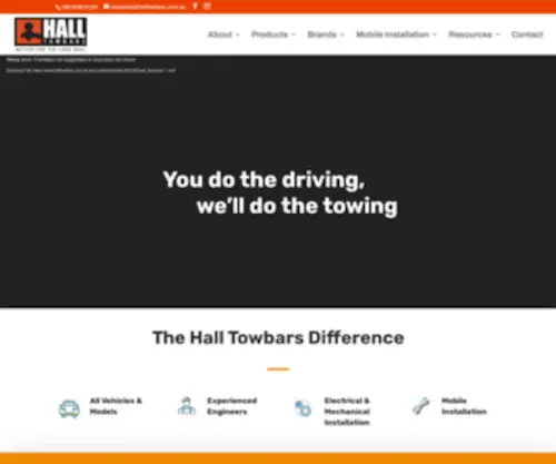 Halltowbars.com.au(Quality & Expertise in Towing Solutions) Screenshot