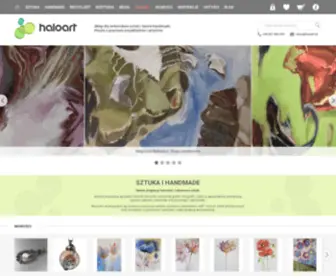 Haloart.pl(Sztuka, handmade, biżuteria artystyczna, recyclart) Screenshot