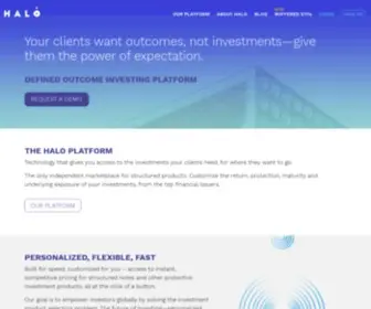 Haloinvesting.com(Halo’s platform) Screenshot