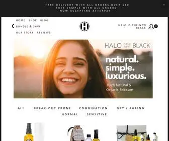 Haloisthenewblack.com.au(Handcrafted Australian Natural Skincare by Halo is the New Black) Screenshot