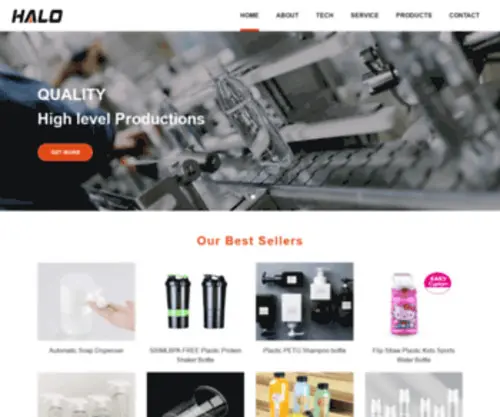 Haloplastics.com(Halo Plastic a professional plastic bottles manufacturers) Screenshot