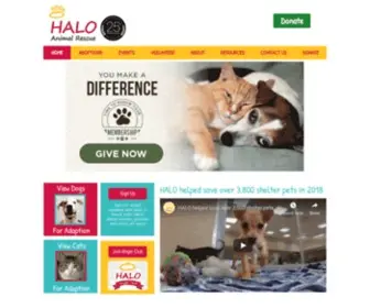 Halorescue.org(Adopt a Dog or Cat) Screenshot
