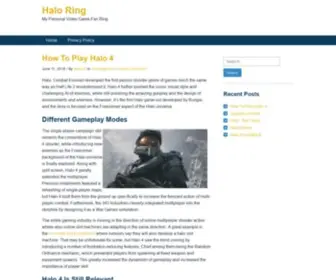 Haloring.org(My Personal Video Game Fan Blog) Screenshot