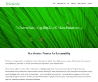 Halotrade.io(Finance for Sustainability) Screenshot