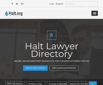 Halt.org(Law directory for lawyers) Screenshot