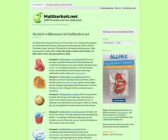 Haltbarkeit.net(Herzlich willkommen bei) Screenshot