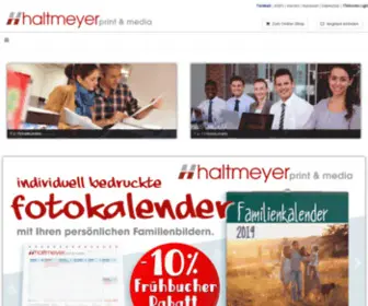 Haltmeyer.at(Print services · scan services · print outsourcing · cross media) Screenshot