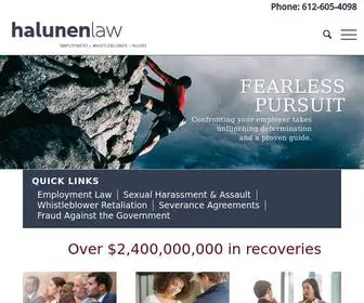 Halunenlaw.com(Employment & Whistleblower Law Firm in Minneapolis) Screenshot