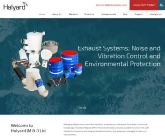 Halyard.eu.com(Bespoke Solutions for Your Boating Needs) Screenshot