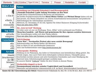 Halz.org(Willkommen bei der HALZ) Screenshot