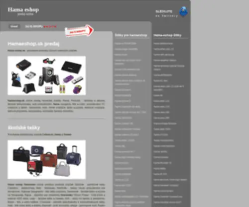 Hama-Eshop.sk(Hama eshop online predaj shop) Screenshot