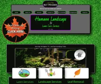 Hamannlandscape.com(Hamann Landscape & Lawn Care Services) Screenshot