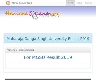 Hamarabikaner.org(Maharaja Ganga Singh University Result 2019) Screenshot