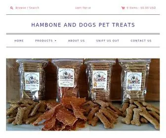 Hamboneanddogs.com(Scratch Made and Nutritionally Balanced Dog Treats) Screenshot