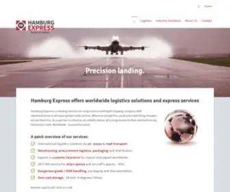 Hamburg-Express.de(Hamburg Express offers worldwide logistics solutions and express services) Screenshot