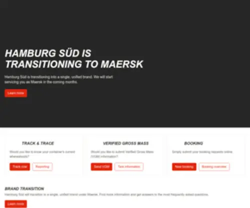 Hamburg-Sued.com(Hamburg Süd) Screenshot