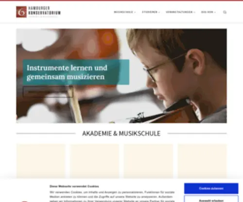 Hamburger-Konservatorium.de(Akademie und Musikschule) Screenshot