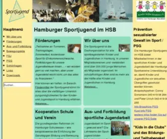 Hamburger-Sportjugend.de(Willkommen bei der Hamburger Sportjugend) Screenshot