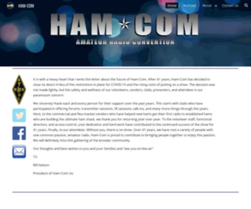 Hamcom.org(The Biggest Hamfest in Texas) Screenshot