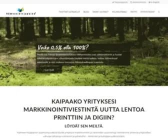 Hameenkp.fi(Hämeen Kirjapaino fuusioitui PunaMustaan) Screenshot