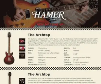 Hamerguitars.com(New Hamer Guitar Models) Screenshot