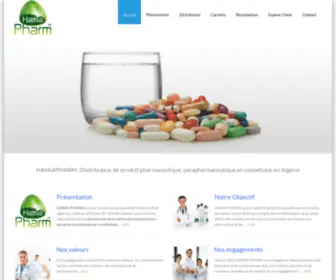 Hamiapharm.com(Distributeur de produit pharmaceutique en Algérie) Screenshot