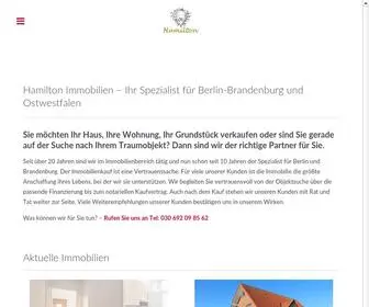 Hamilton-Immobilien.com(Hamilton Immobilen) Screenshot