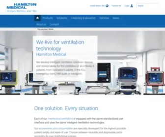 Hamilton-Medical.com(Hamilton Medical) Screenshot