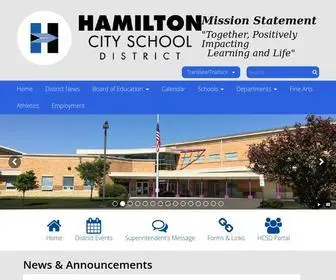 Hamiltoncityschools.com(Hamilton City School District) Screenshot
