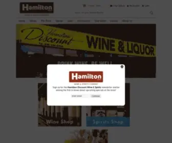 Hamiltondiscountwine.com(Hamilton Discount Wine & Spirits) Screenshot