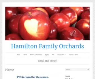 Hamiltonfamilyorchards.com(Local and Fresh) Screenshot