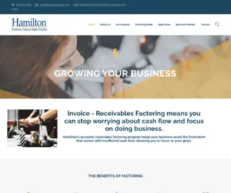 Hamiltongroup.net(Hamilton Group Accounts Receivable Factoring Programs) Screenshot